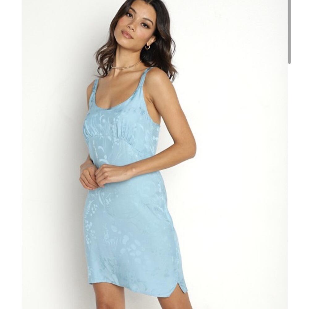 Spell Powder Blue Slip Mini Dress